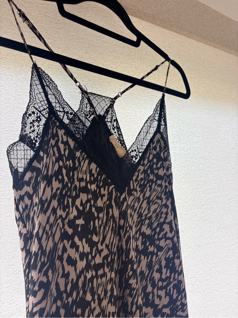 Lovestitch Black Lace-Trim Cami Slip Dress